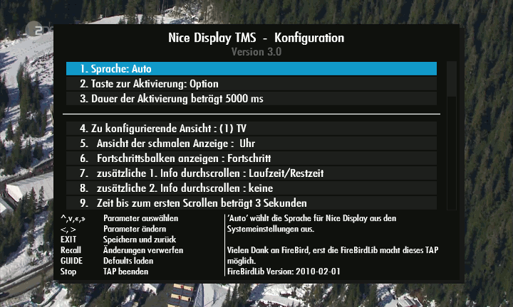 Screenshot Configuration Nice Display